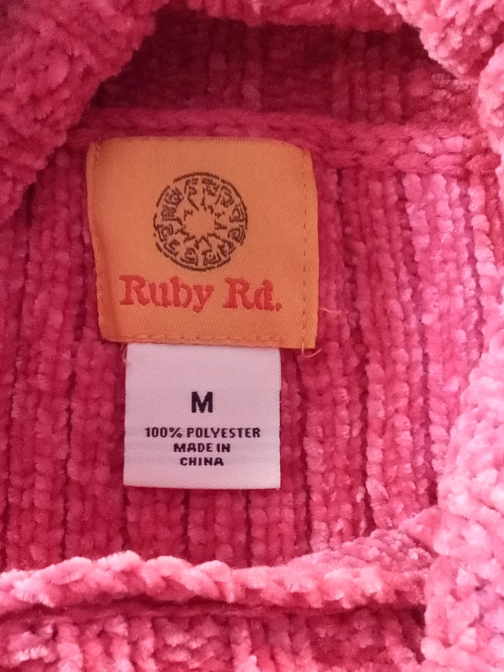Ruby Rd. Women's Pink Polyester Knit Ribbed Turtleneck Pullover Sweater M - Picture 6 of 7